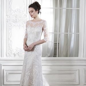 Maggie Sottero lace wedding gown